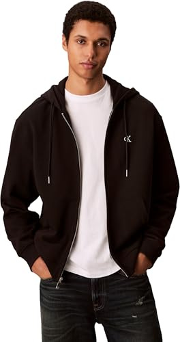 Calvin Klein Herren Ls Eu 350terry Monogram Fz Hoodi Lv04rd240g Sweatshirts