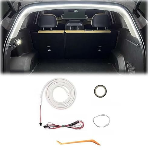 SHANGYU Car Trunk Light Strip,Automatischer Sensor Tail Box Light Strip,Auto-Kofferraum Lichtstreifen,4M LED-Lichtstreifen, LED Streifen Licht für Auto Kofferraum Innenbeleuchtung (Weiß 2M)