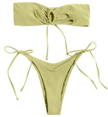 TOFOTL Deux Pièces Bandeau Sexy Piscine Bikini Regle Ado Tanga Ficelle Vintage Acheter en Ligne Maillot Gainant Femme Soutien Gorge Grande Taille Swimsuit Maillot Femme 2 Pieces M