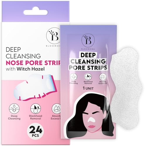 Mitesserentferner Stripes – Nasenstrips Mitesser und Nose Strips Blackhead – Pore Strips und Mitesser Pflaster zur sanften Entfernung von Mitessern (24 Stück)