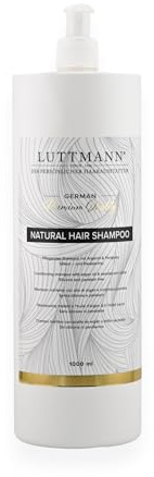 LUTTMANN® Natural Hair Shampoo - Perücken Haarersatz Zweithaar Shampoo – Intensive Reinigung für sämtliche Echthaarperücken, Haarteile sowie für Extensions und Eigenhaar (1000 ml)