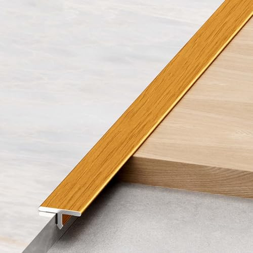 Übergangsleiste Boden,Übergangsprofil,Aluminium-T Türschwellen Leiste,Holzmaserung Abdeckleisten,Breite 15mm 20mm 33mm Schutz Der Bodenfuge(Orange,1.5x160cm)