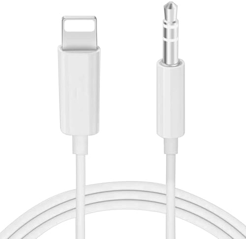 LecLooc Cavo AUX per i-Phone 14/13/12/X/11/8/7 Pro Max Cavo AUX per auto Jack 3,5 mm Cavo audio di alta qualità per autoradio/altoparlante / adattatore cuffie 1M