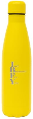 Personalised Cola Bottle Flask – Custom Laser Engraved Stainless Steel Water Bottle | Double Wall Insulated | Premium Gift Ready Bottle | 500ml & 750ml (Yellow, 500ml)
