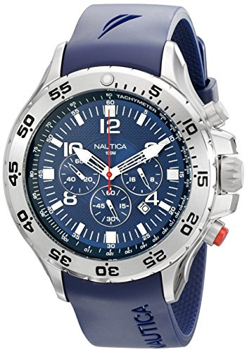Nautica Reloj de Silicona de Resina de Cuarzo para Hombre