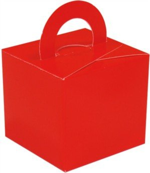 Rot Geschenk-Box - Ideal für die Ballon-Gewichte (Packung mit 10)