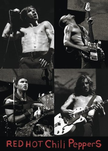 Close Up Red Hot Chili Peppers Poster Live - Collage (b/w) (61cm x 86cm) + Geschenkverpackung. Verschenkfertig!