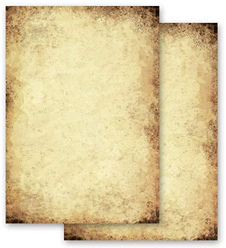 50 Blatt Briefpapier Urkunde ALTES PAPIER Antik & History - DIN A4 Format - Paper-Media