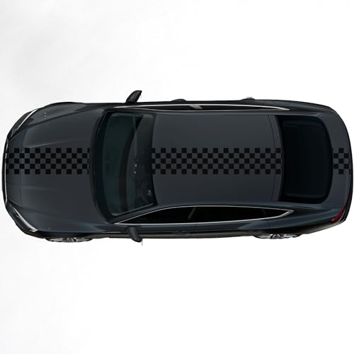 Kiwistar Viperstreifen glänzend - 30 x 400 cm Karo gekachelt - schwarz Rennstreifen, Aufkleber, Rallystreifen - ohne Übertragungsfolie - Tuning - Viper - Racing - Zierstreifen