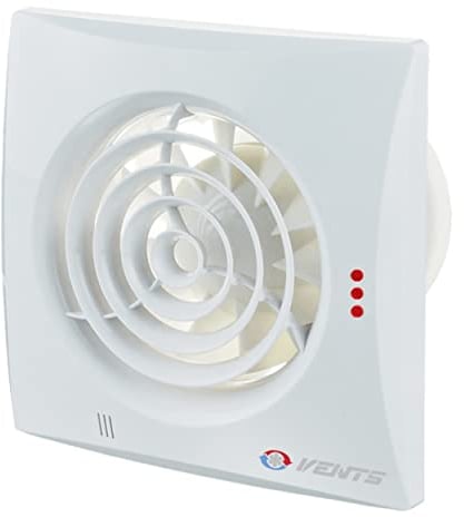 Innovativer geräuscharme und energiesparende Lüfter / Ventilator / ORIGINAL Vents 150 QUIET TIMER HYDRO Nachlauf Verzögerungsschalter / Feuchtigkeitsteuerung (Hydrostat) / sehr leise / 150 mm / Kugellager / Rückschlagfolie (Ventil)