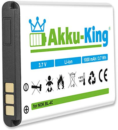Akku-King Akku kompatibel mit Simvalley PX-3371-912, PX-3446-675 - Li-Ion 1000mAh - für Easy-5, Easy-5 Plus, XL-901