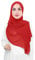 Lina & Lily Damen Muslim Premium Chiffon Hijab Kopftuch Schal aus Leicht Stoff (Rot)