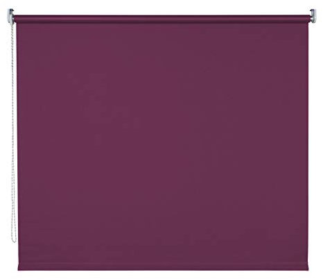 Verdunklungsrollo Fenster Tür Rollo Farbwahl Kettenzugrollo Seitenzugrollo Breite 60 - 200 cm Höhe 180 cm u. 240 cm Stoff lichtundurchlässig Metall Klemmhalter ohne Bohren (80 x 180 cm / Beere)