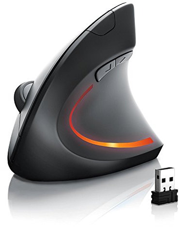 Souris ergonomique sans fil - Souris de jeu, vertical - Pour ordinateur portable, ordinateur de bureau, notebook, etc.