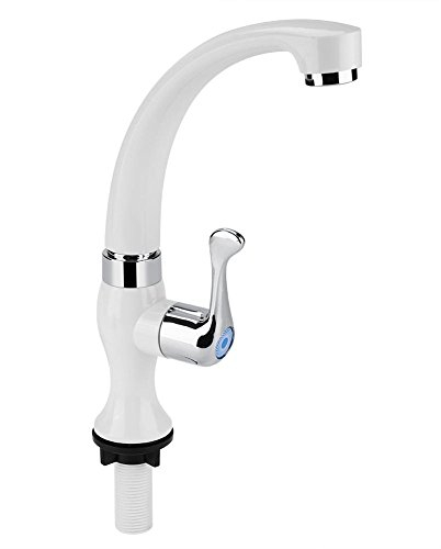 Wasserhahn aus ABS-Kunststoff, einzelner Kaltwasserhahn, Küchenwaschbeckenhahn G1/2 für Bad- und Küchenhahn (Schwanzgriff)
