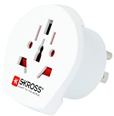 SKROSS | 1.500221-E | World to USA | Adattatore da Viaggio con Spina Standard Americana e Presa Universale - Protezione Anti Scossa