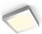 B.K.Licht I 12W Deckenleuchte LED I 900 lm I 170x170x32 mm I LED Aufbauleuchte I Aufputzleuchte I warmweiße Lichtfarbe 3000K I Silber-Matt