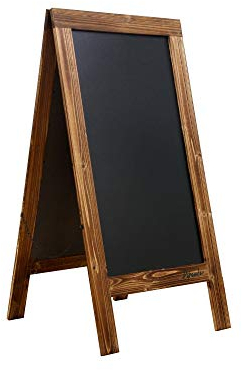 DIPAMKAR H86cm panneau publicitaire/Chevalet Trottoir/Tableaux noir, ardoises/Présentoir publicitaire avec tableau noir