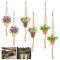 Keadic 6 ganchos de macramé para plantas, 3 tamaños, soporte para plantas colgantes de interior, para plantas de interior, patio, jardín