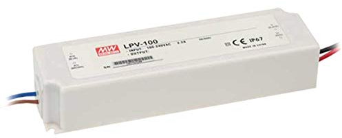 LPV-Serie MeanWell | 24V LED Konverter | 100W | Netzteil Trafo Transformator Spannungswandler Vorschaltgerät | TÜV | luftgekühlt | IP67 | für LED Streifen & Strips (100W | 24V | A-LP-LPV-100-24)