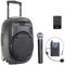 Ibiza - PORT12VHF-MKII - Altavoz portátil 12/700W MAX con 2 micrófonos (VHF), mando a distancia y funda protectora - Bluetooth, USB, SD - Autonomía de 5 a 7h