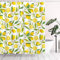 Tititex Duschvorhang-Set, gelbe Zitrone, grüne Blätter, frische Früchte, wasserdichtes Polyestergewebe, 178 x 198 cm, Badezimmer-Dekor mit Haken