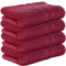 StickandShine 4er SET Premium Frottee Badetuch 100x150 cm in bordeaux in 500g/m² aus 100% Baumwolle