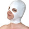 Honeylust - Stretchig glänzende Maske mit Augen-Mund-Öffnung - BDSM Fetisch Bondage Haube mit Reißverschluss - Augenmaske für Halloween