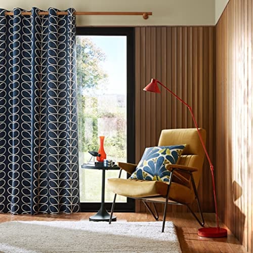Orla Kiely Linear Stem Whale Eyelet Curtains Curtain Size: Width 117cm (46) x Drop 183cm (72)