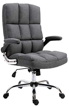 Mendler Bürostuhl HWC-J21 höhenverstellbar - Stoff/Textil dunkelgrau | Chefsessel, Drehstuhl, Schreibtischstuhl
