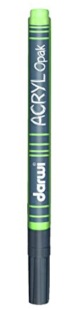 DARWI - DA0220014601C - Un Marqueur Pointe Fine 1 MM - Peinture Acrylique Opaque - Vert anis - 3 ML - Multi-surfaces - Loisirs Créatifs - Activité Manuelle - Bricolage - DARWI ACRYL OPAK