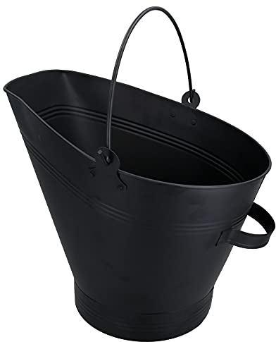 Chimenea estilo Waterloo - Quemador de troncos de carbón negro con boca ancha