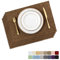 Home Brilliant Thick Cloth Placemats Set of 4, Washable Rectangle Place Mats, Non Slip Table Mats for Kitchen Indoor Outdoor Use, 33x48 cm, 4 Pcs, Brown