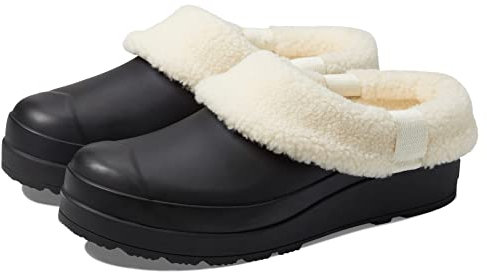 HUNTER Damen Clogs schwarz/wollweiß 37