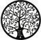 bowarepro Metal Tree of Life Wall Art 28cm/11Inch Wall Decor Silhouette Black Wall Art for Garden Kitchen Bedroom Indoor Outdoor