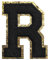 GYGYL 3PCS Chenille Varsity Glitters Letters Patch - Iron On Large Size Letter Patches for Team Costume Decoration, Height 4-1/2In, Black