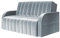 Sofa Sessel mit Schlaffunktion Schlafsessel Gästebett Klappsofa Bettfunktion mit Bettkasten Ausziehbar Couch Sofagarnitur Salon Jugendzimmer Klein Kindersofa - MONTANA 120 (Hellgrau - Paros 05)