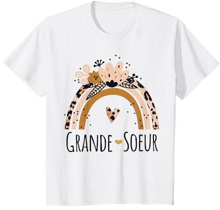 Enfant Future Grande Soeur Annonce Grossesse Fille Naissance Bébé T-Shirt