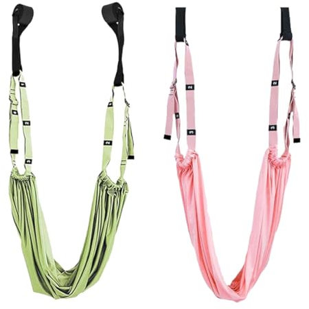 VONCYKI Yoga Stretching Strap Door,Aerial Yoga Hammock,Back Pain Relief for Fitness Gymnastics Dance Aerial Yoga Ballet (a)