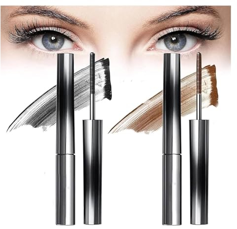 Judy Doll Mascara,Judydoll Metal Mascara,Mascara 3D Judydoll,JudyDoll Iron Brush Mascara,Washable Extra Slim Metal Bristleless Mascara,Curling Iron Mascara,3D Curling Eyelash Iron Mascara (Mixed-2pcs)