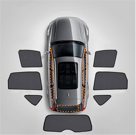 Autosonnenschutz Für Toyota Für CHR Für CH-R 2018-2021 Magnetische Auto Fenster Sonnenschutz Schild Frontscheibe Hinten Seite Vorhang Sonne Schatten Sonnenrollo Auto (Größe : 7Pcs Sunshades)