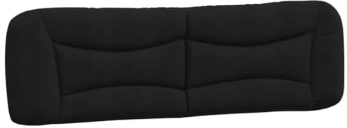 vidaXL Kopfteil-Kissen Hvar Schwarz 193 cm Kunstleder