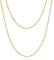 KRKC Herren Halskette, 14K Gold Vergoldet Edelstahl Cuban Link Chain Panzerkette 3mm, Nickel-frei Dünne Kette Gliederkette für Männer Länge 55,9cm