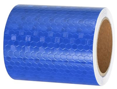 PATIKIL Ruban Réfléchissant Adhésif Bleu 1 Rouleau 7cm x 3 Mètres Ruban Adhésif Réfléchissant de Sécurité Imperméable et Haute Visibilité pour Camions, Remorques, Voitures