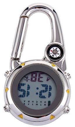 Outanaya Clip On Watch wasserdichte Rucksackuhr Karabiner-kompassuhr (gelb)