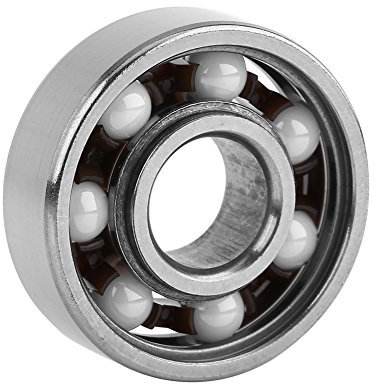 Yuecoom 1 Stück Stahl-Keramik-Lager, Miniatur-608-Hybrid-Kugellager, Keramikkugeln, Stahlkugellager für Fingerspitzen-Spielzeug, Spinner, 8 x 22 x 7 mm, hohe Präzision,