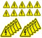 BOBOZHONG 20 Stück 5cm/10cm Aufkleber Elektro Warnschild Elektrische Spannung Achtung Stark Haftende Sicherheitswarnschilder, Dreieck Schild Folie Selbstklebend