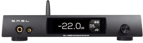 S.M.S.L DL400 Audio DAC & Headphone Amplifier DSD 256 PCM 32bit/768kHz 32Ω3000mW*2 Balanced Headphone Amplifier RCA/XLR/6.35mm&4.4mm Headphone Output with Remote Control, Hi-Fi Audio Stereo Receiver