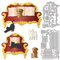 GLOBLELAND Stanzformen Für Sofa Und Stuhl Metall Retro Mehrlagig Katzen Und Hunde Stanzvorlage Papierstanzformen Für Scrapbooking Kartenherstellung Basteln Papierkarten