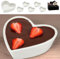 Servierschale Herz 6er Set | weiß 10,5x3,6x10,3cm New Bone China | Auflaufform Tischgeschirr Snackschale (1 x 6er Set Servierschale Herzform)